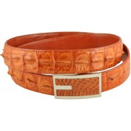 Genuine alligator leather belt 102CKP-PL Tan