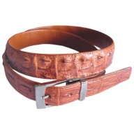 Genuine alligator leather belt 102CKP Tan