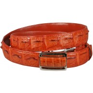 Genuine alligator leather belt 103CKB Tan