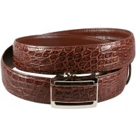 Genuine alligator leather belt 105SSB Brown