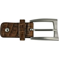 Alligator leather loop buckle ALBUCKLE01-13 Brown