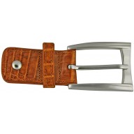 Alligator leather loop buckle ALBUCKLE01-13 Tan