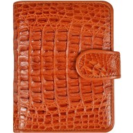 Genuine alligator leather wallet ALD122 Tan