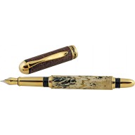 Alligator bone / leather fountain pen ALPEN01-GT Brown