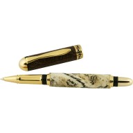 Alligator bone / leather rollerball pen ALPEN20-GT Brown