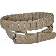 Genuine crocodile leather belt B04104 Beige