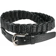Genuine crocodile leather belt B04104 Black