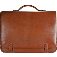 Genuine buffalo leather briefcase BBR095 Brown