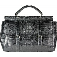 Genuine alligator leather bag / briefcase BCM547 Black