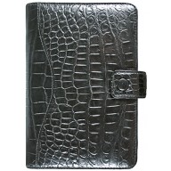 Genuine crocodile leather organizer planner holder D0101 Black