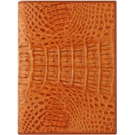 Genuine alligator leather passport wallet HKCM24 Tan