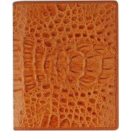 Genuine alligator leather wallet HKCM62B Tan