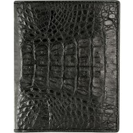 Genuine alligator leather wallet HKCM62T Black
