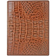 Genuine alligator leather wallet HKCM62T Brown