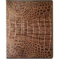 Genuine alligator leather wallet HKCM7T04 Brown