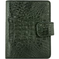 Genuine alligator leather wallet HKCM7-T23 Black