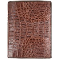 Genuine alligator leather wallet HKCM Brown