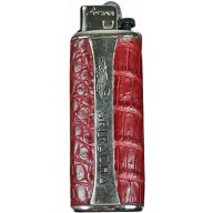 Genuine crocodile leather lighter holder L01 Wine Safari