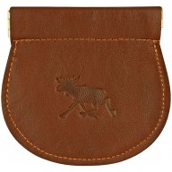 Genuine moose leather coin purse MOOSECP462A Brown