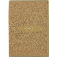 Genuine stingray leather passport holder NB7 Beige
