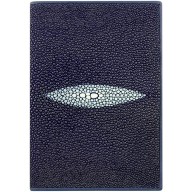 Genuine stingray leather passport holder NB7 Blue