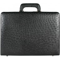 Genuine ostrich leather attache case OS044-01 Black