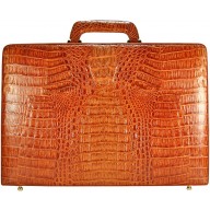 Genuine alligator leather attache case JBCP-G Tan