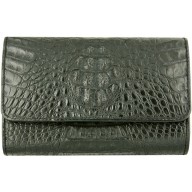 Genuine alligator leather wallet PCM814 Black