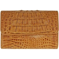 Genuine alligator leather wallet PCM81-1 Peanut