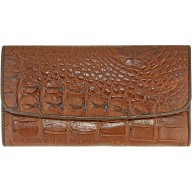 Genuine crocodile leather wallet PMT03 Coffee