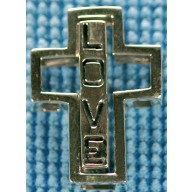 Sterling silver "love" cross SCROSS003