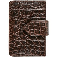 Genuine crocodile leather card holder SMNC002 Oak