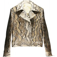 Genuine python snake leather jacket SNJACKET02PT Natural