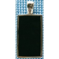 Sterling silver pendant with onyx inlay SPENDANT002-1