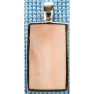 Sterling silver pendant with pink shell inlay SPENDANT002-3