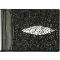 Genuine stingray leather money clip ST2392A Black
