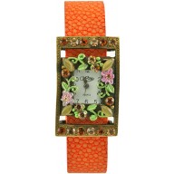 Fashion watch & stingray leather watch band STWAB1975-3 Orange