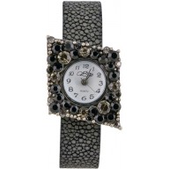 Fashion watch with stingray leather watch band STWAB206-2 Black
