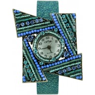 Fashion watch & stingray leather watch band STWAB2081 Sky Blue