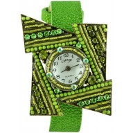 Fashion watch with stingray leather watch band STWAB2081 Green