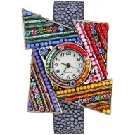 Fashion watch with stingray leather watch band STWAB2081 Violet