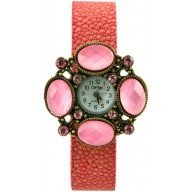 Fashion watch with stingray leather watch band STWAB2261-2 Red