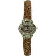 Fashion watch with stingray leather watch band STWACT07 Cognac