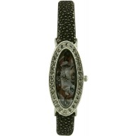Fashion watch & stingray leather watch band STWACT19 Dark Brown