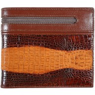 Genuine alligator leather wallet USC26 Brown