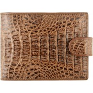 Genuine alligator leather wallet USCM100T Brown