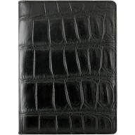 Genuine crocodile leather passport wallet WN02020 Black
