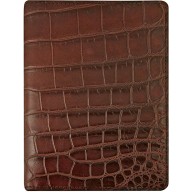 Genuine crocodile leather passport wallet WN02020 Bordeaux