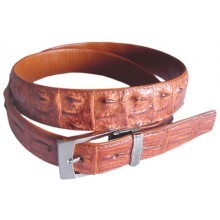 Genuine alligator leather belt 102CKP Tan