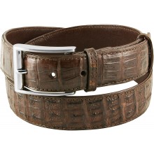 Genuine alligator leather belt 102CM2 Brown